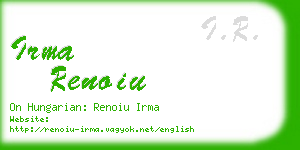 irma renoiu business card